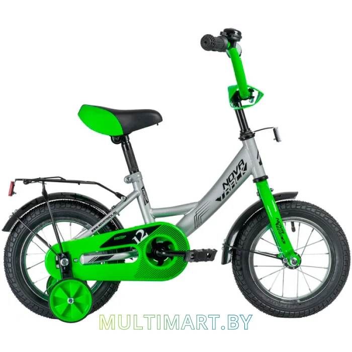 Детский велосипед Novatrack Vector 123VECTOR.SL20 (серебристый/салатовый, 2020)